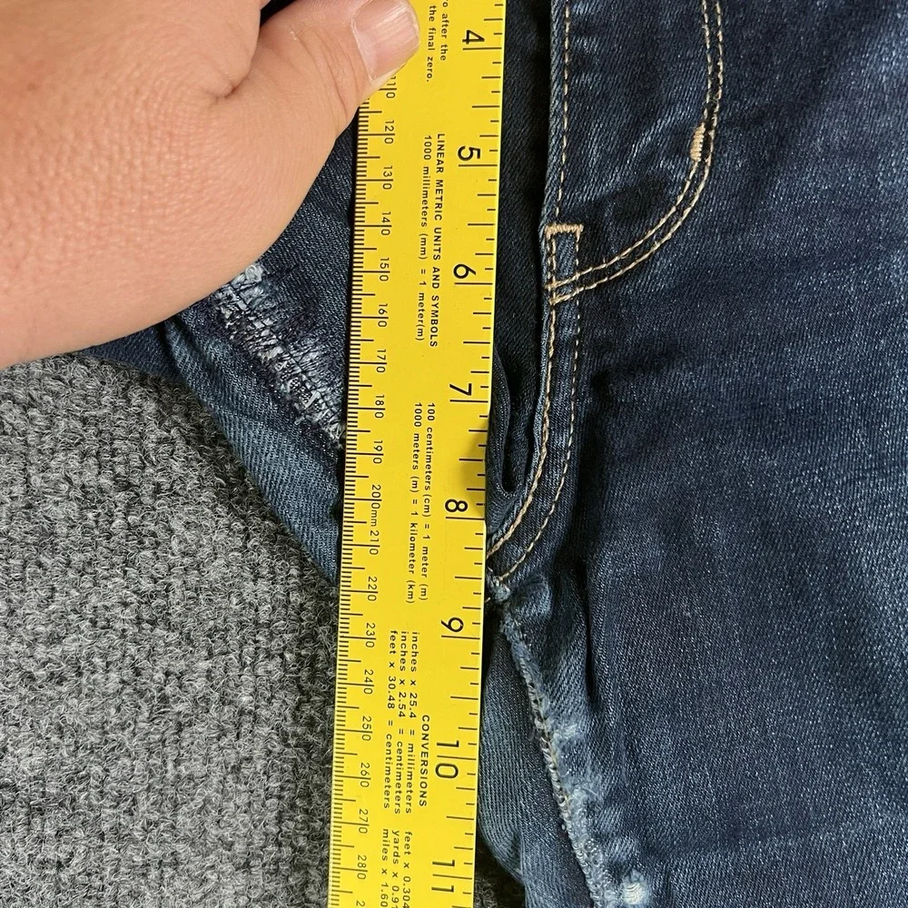 Levi's 711 Skinny Jeans‎ Women W30 L31 Dark Wash Stretch Blue Repaired Read